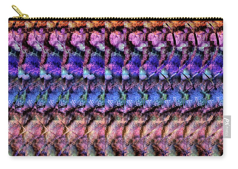 Autostereogram Zip Pouch featuring the digital art DNA Autostereogram Qualias Gut 3 by Russell Kightley