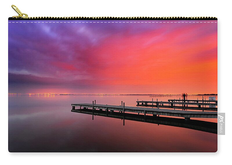 Scenics Zip Pouch featuring the photograph Dock Of Heaven by Manuel Orero Galan