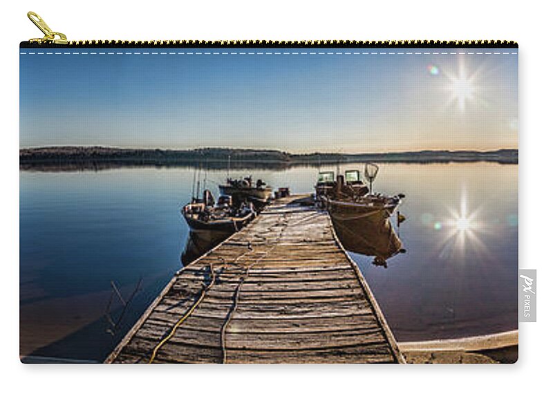 Dog Lake Carry-all Pouch featuring the photograph Dog Lake Panorama by Joe Holley