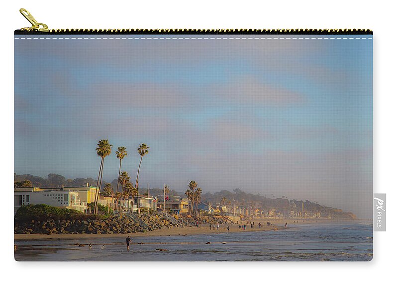 Dog Beach Zip Pouch featuring the photograph Dogs with their Best Friends by Catherine Walters