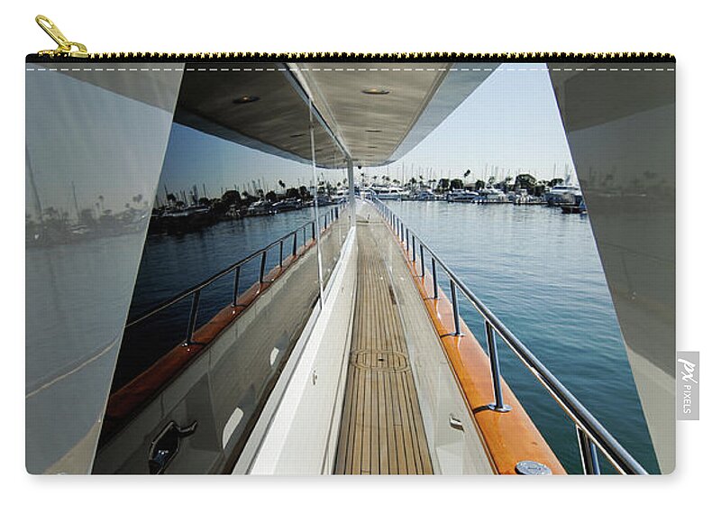 Yacht Zip Pouch featuring the photograph Double Vision by David Shuler