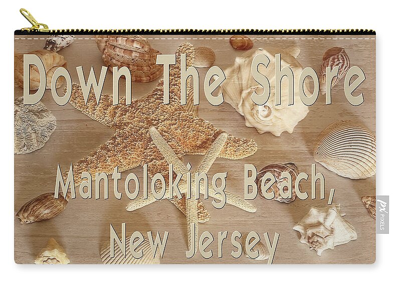 Down The Shore Zip Pouch featuring the photograph Down The Shore - Mantoloking Beach, New Jersey by Angie Tirado