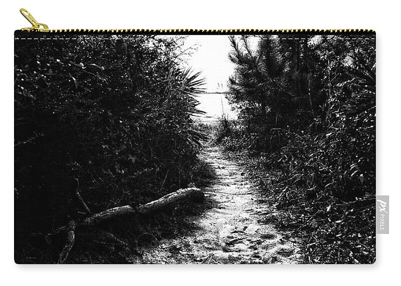 Trail Zip Pouch featuring the photograph Down the Trail by Maggy Marsh