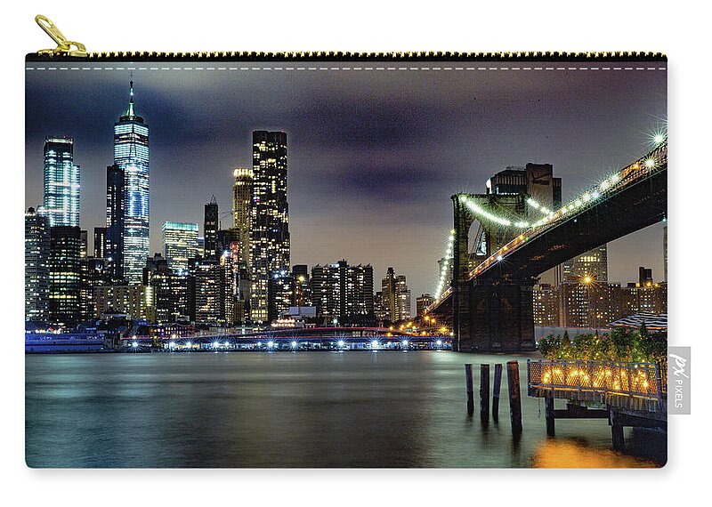Downtown Zip Pouch featuring the photograph Downtown Icons by Peter J DeJesus
