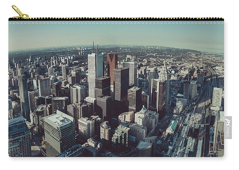 Toronto Zip Pouch featuring the photograph Downtown Toronto City by D3sign