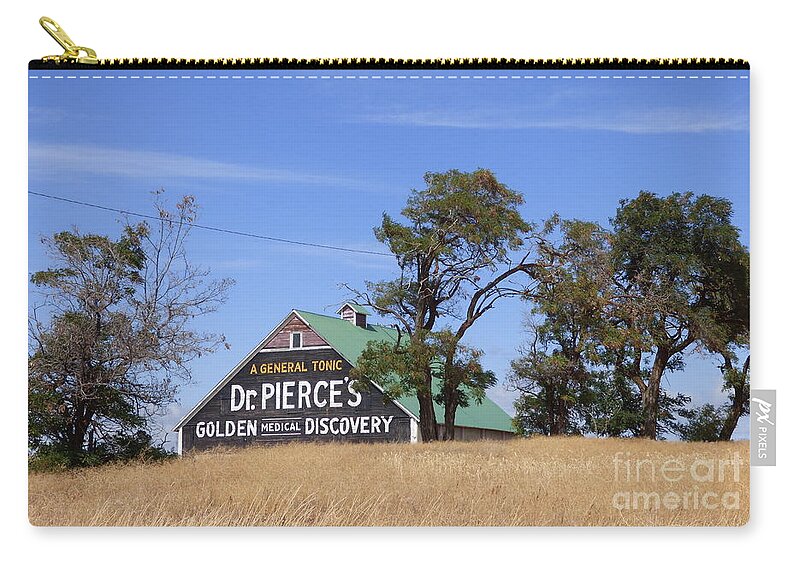 Barn Zip Pouch featuring the photograph Dr. Pierce's Golden Medical Discovery Barn by Charles Robinson