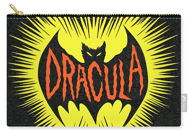 Afraid Zip Pouch featuring the drawing Dracula Bat by CSA Images