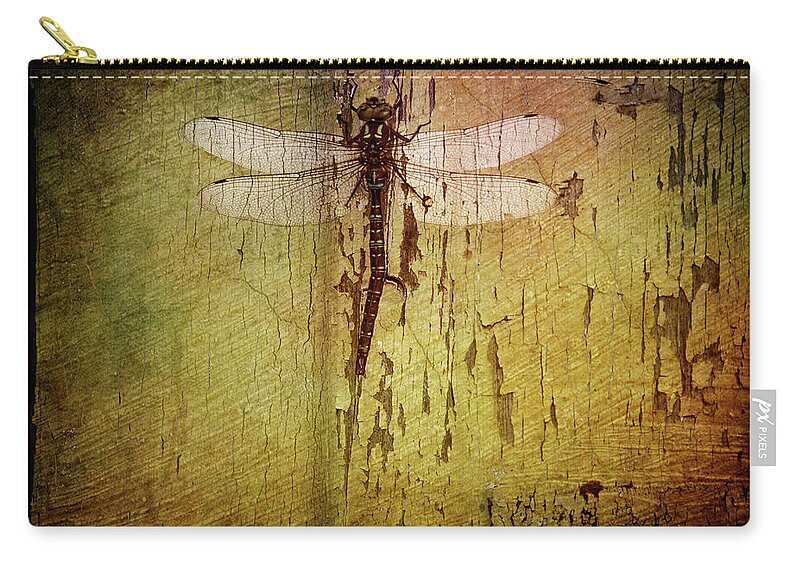 Dragonfly Zip Pouch featuring the photograph Dragonfly by Debra Fedchin