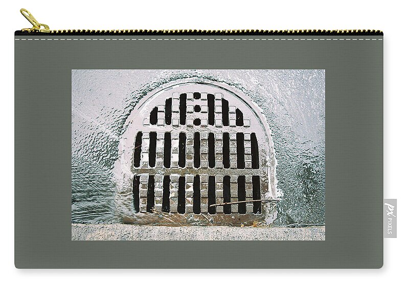 Drain Zip Pouch featuring the photograph Drain by FD Graham