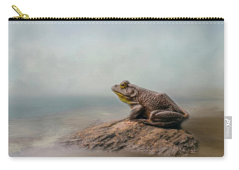 Frog Carry-all Pouch featuring the photograph Dreaming by Cathy Kovarik