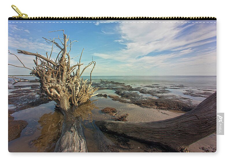 Ocean Carry-all Pouch featuring the photograph Drift Wood Beach by Robert Och