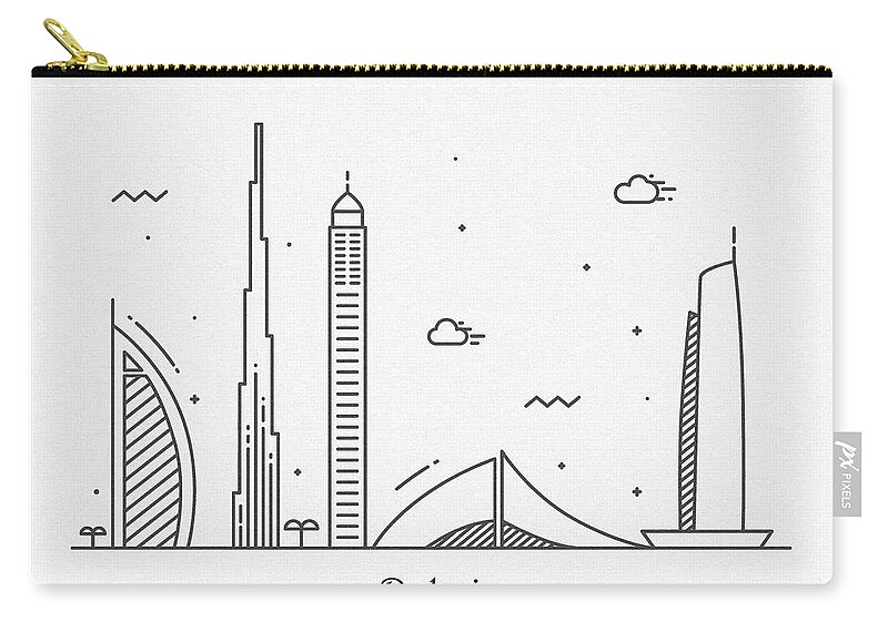 Sketch of Building View Dubai UAE in vector illustration Stock Vector   Adobe Stock