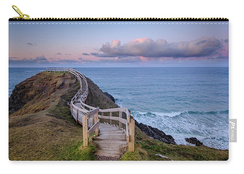 Durness Zip Pouch featuring the mixed media Durness by Smart Aviation