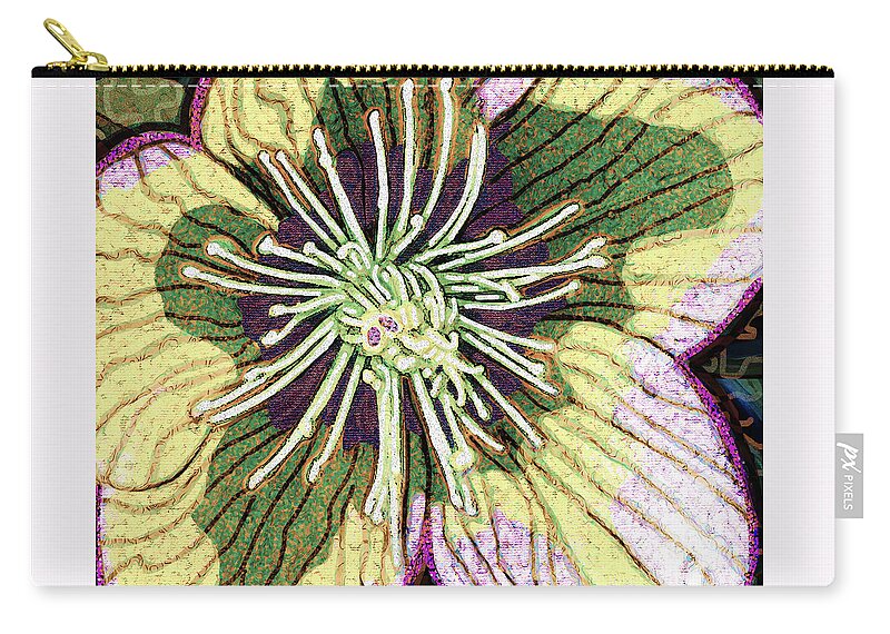 Crocus Carry-all Pouch featuring the digital art Early Spring Flower by Rod Whyte