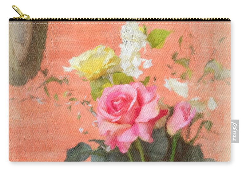 Roses Zip Pouch featuring the photograph Early Summer Bouquet by Diane Lindon Coy