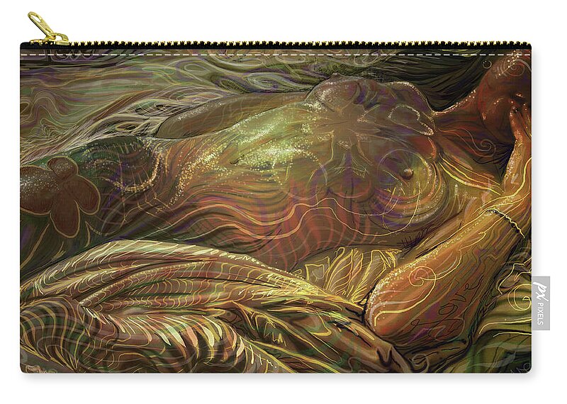 Digital Art Zip Pouch featuring the painting Earth Evening by Jeremy Robinson