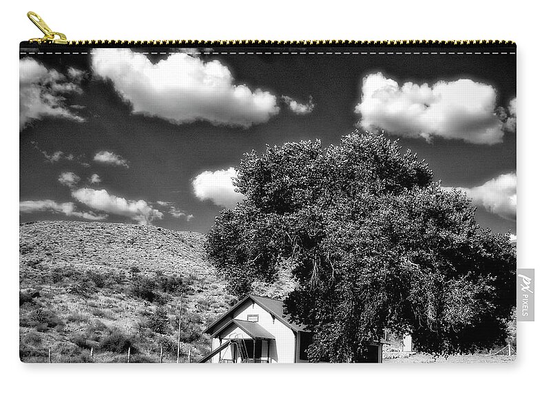 School Zip Pouch featuring the photograph Eccles School House by Steve Benefiel