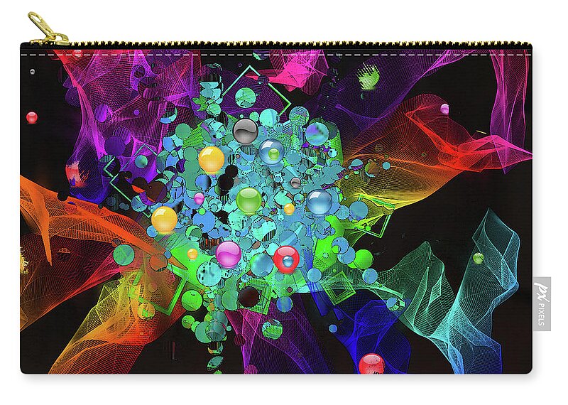 Abstract Zip Pouch featuring the digital art Ecstasy by Gerlinde Keating - Galleria GK Keating Associates Inc