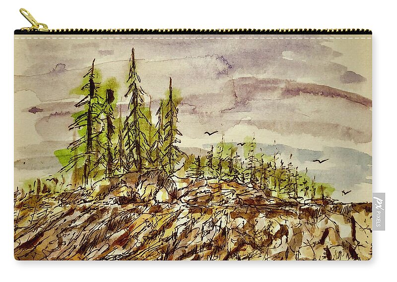 Glory Zip Pouch featuring the painting Edge of Glory by Barry Jones