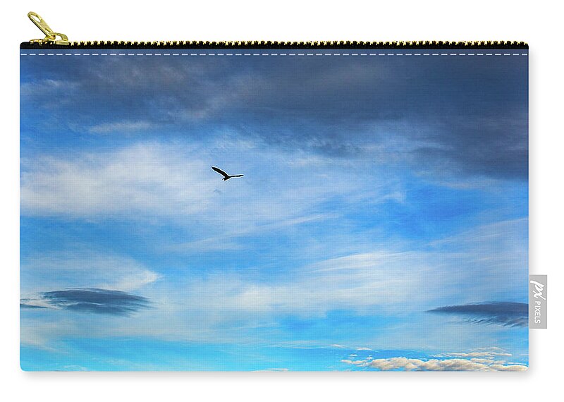 Silhouette Zip Pouch featuring the photograph Egret Silouette by Anthony Jones