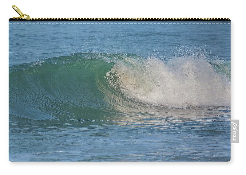 Wave Zip Pouch featuring the photograph Egypt Beach Waves by Ann-Marie Rollo