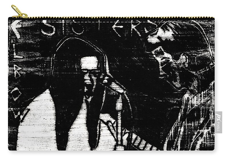  Zip Pouch featuring the painting Elbow Sisters 10 by Edgeworth Johnstone