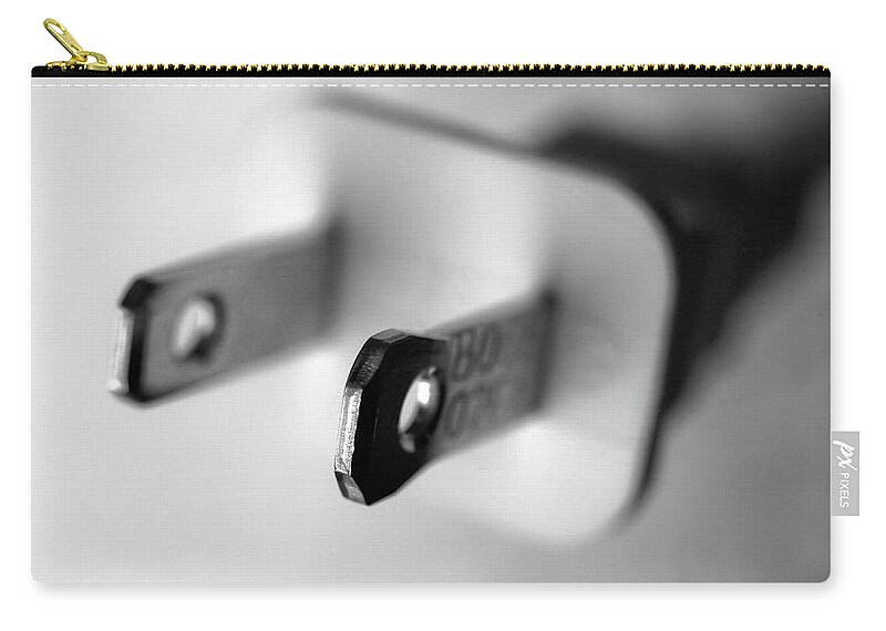 Connection Zip Pouch featuring the photograph Electric Plug by Steven Brisson Photography