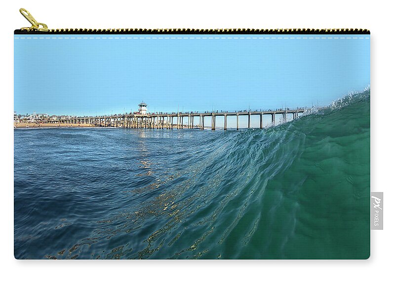 Water Photography Zip Pouch featuring the photograph Emerald Ramp by Sean Davey