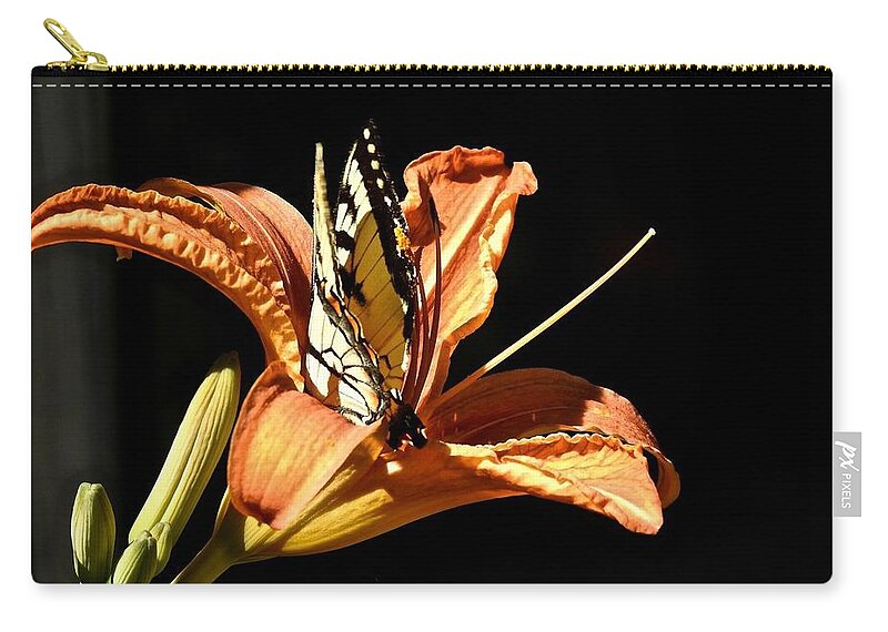 Emergence Zip Pouch featuring the photograph Emergence by Kathy Ozzard Chism