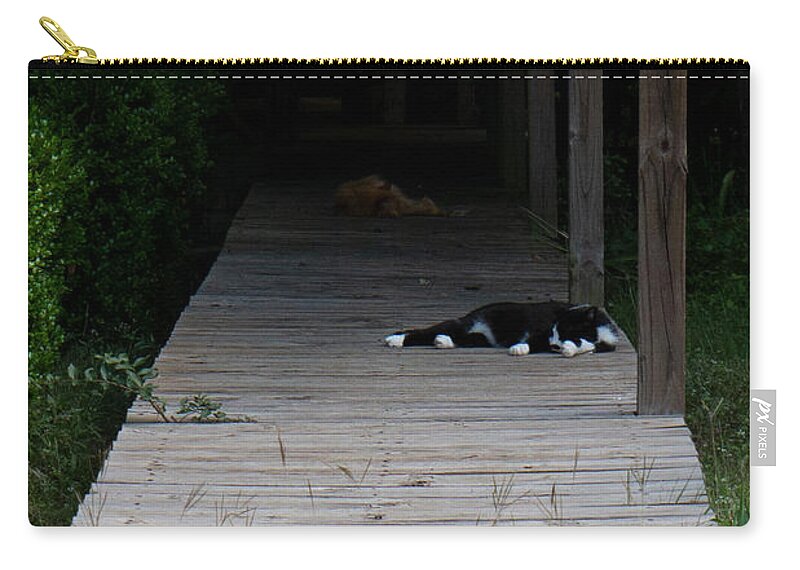 House Zip Pouch featuring the photograph End of the Lazy Day by Ivars Vilums