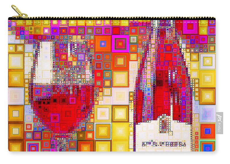 Wingsdomain Zip Pouch featuring the photograph Enjoy Wine In Abstract Squares 20190131a by Wingsdomain Art and Photography