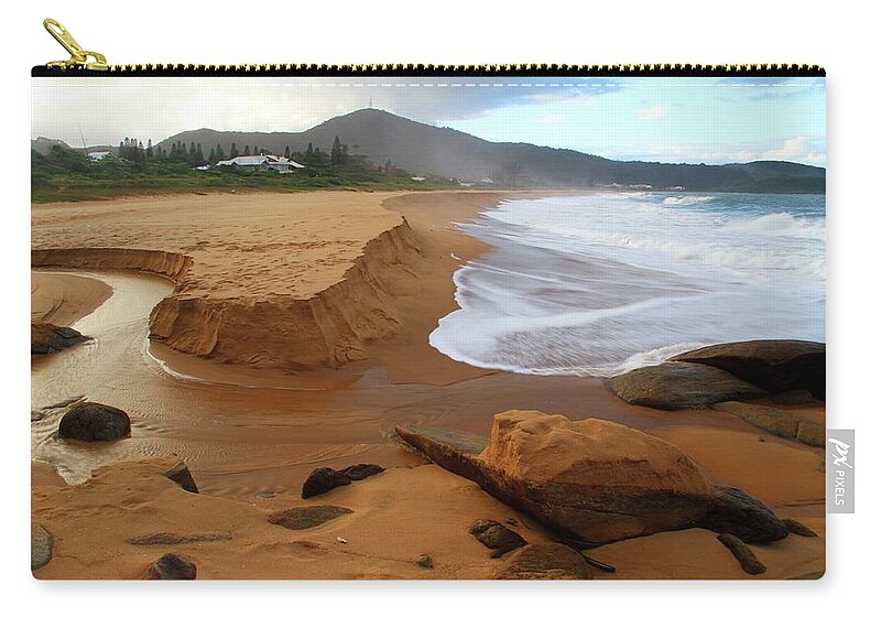 Tranquility Zip Pouch featuring the photograph Estaleiro Beach by Photos By Alejandro D. Olivera - Brazil