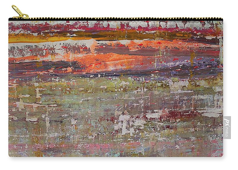 Estuary Zip Pouch featuring the painting Estuary original painting by Sol Luckman