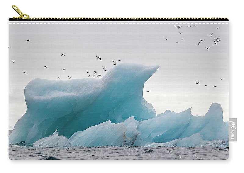 Iceberg Zip Pouch featuring the photograph Europe, Norway, Spitsbergen, Svalbard by Westend61
