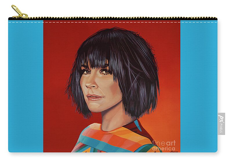 Evangeline Lilly Carry-all Pouch featuring the painting Evangeline Lilly Painting by Paul Meijering