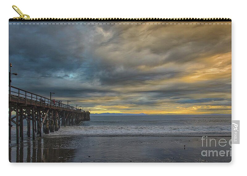 Evening Clouds Zip Pouch featuring the photograph Evening Clouds by Mitch Shindelbower