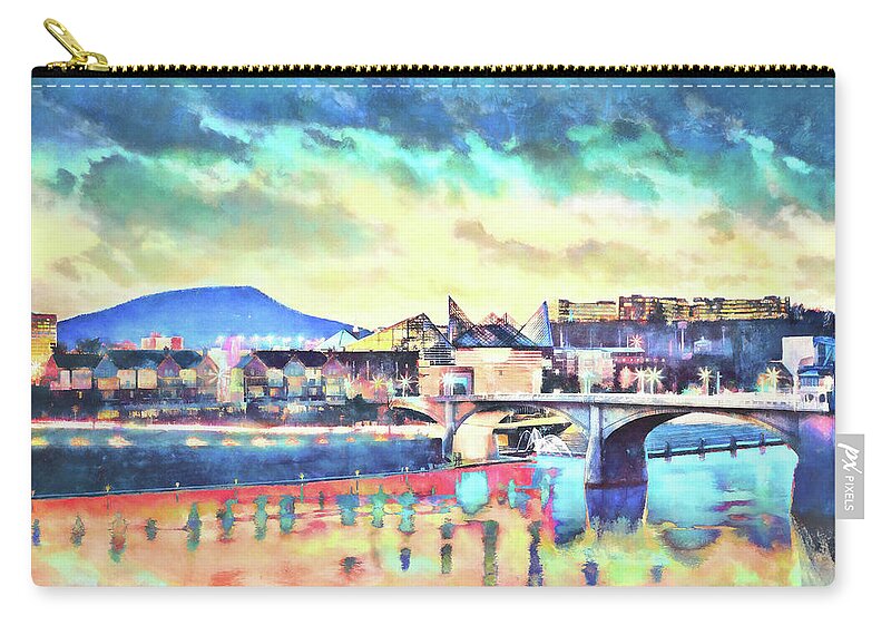 Chattanooga Zip Pouch featuring the photograph Evening Glow After The Storm by Steven Llorca