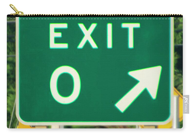 Exit Zip Pouch featuring the photograph Exit Zero - Cape May New Jersey by Bill Cannon