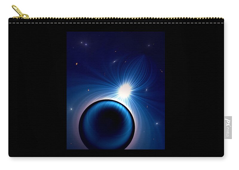 Sphere Zip Pouch featuring the digital art Expectancy by Danielle R T Haney