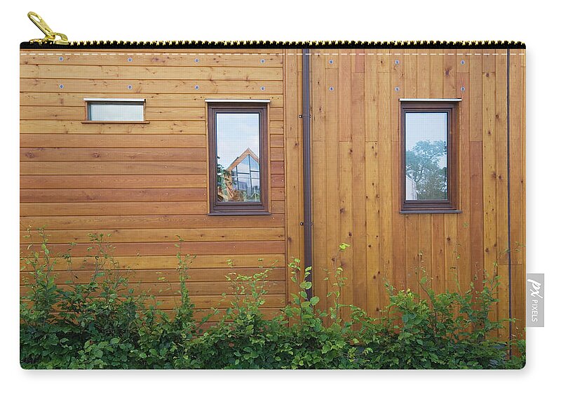 Built Structure Zip Pouch featuring the photograph Exterior Of Modern Eco-home by Northlightimages