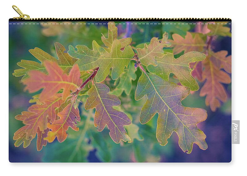 Leaves Zip Pouch featuring the photograph Fall in the Summer by Melisa Elliott