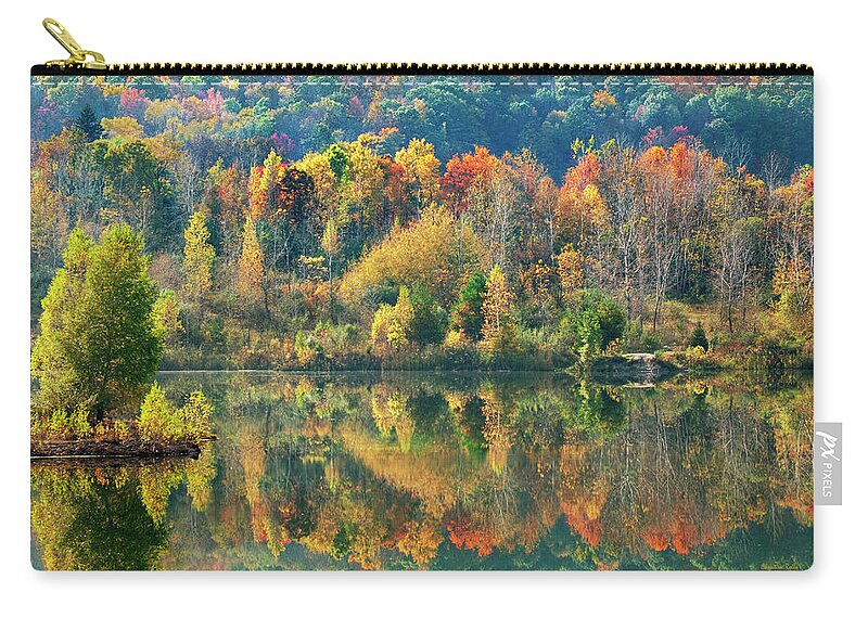Fall Trees Zip Pouch featuring the photograph Fall Kaleidoscope by Christina Rollo