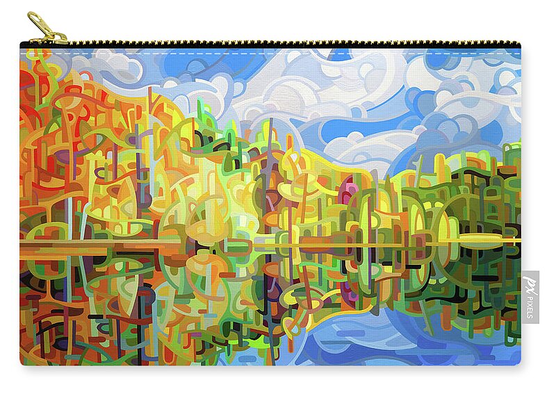 Abstract Carry-all Pouch featuring the painting Falling by Mandy Budan
