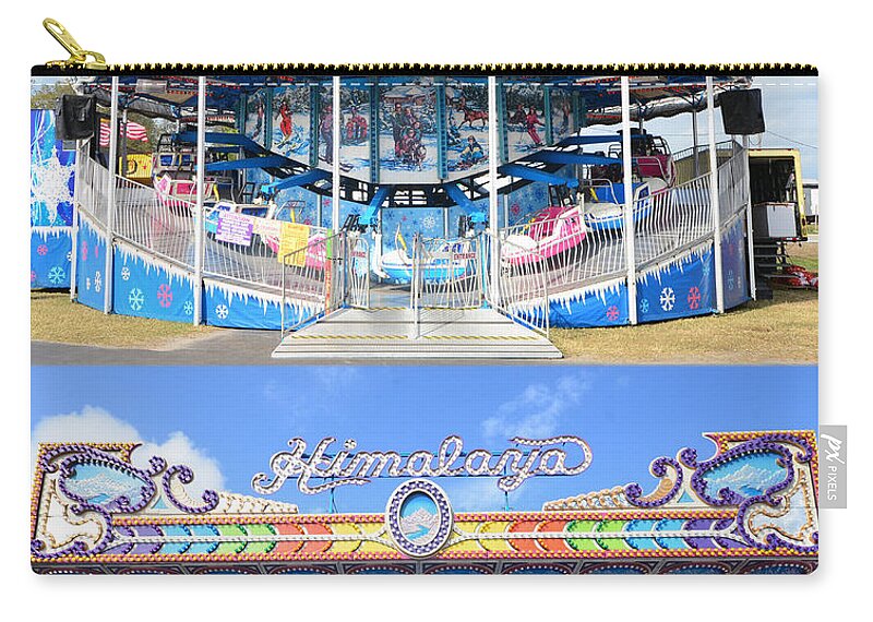 Great Amusement Park Rides Zip Pouch featuring the photograph Famous amusement park rides by David Lee Thompson
