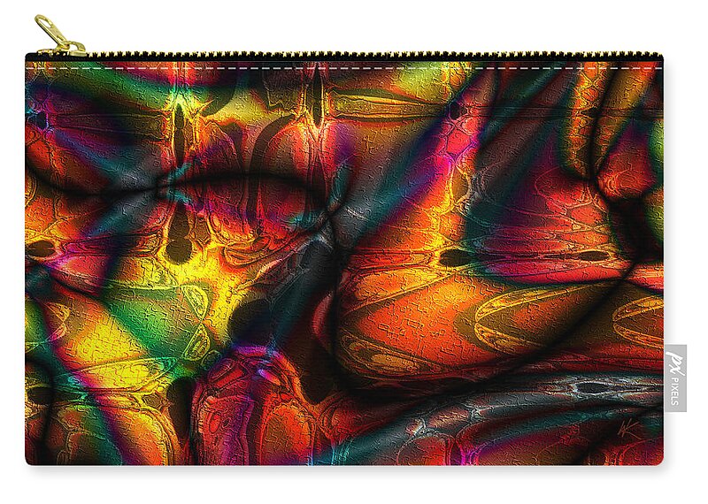 Fantastical Zip Pouch featuring the digital art Fantastical by Kiki Art