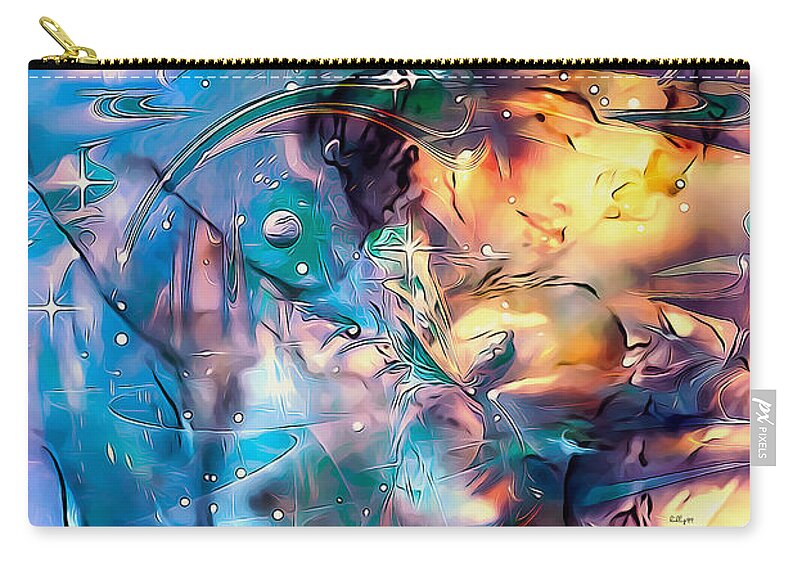 Paint Zip Pouch featuring the mixed media Fantasy girl 6 by Nenad Vasic