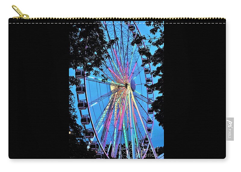Ferris Wheel Carry-all Pouch featuring the photograph Farris Wheel Pigeon Forge by Merle Grenz