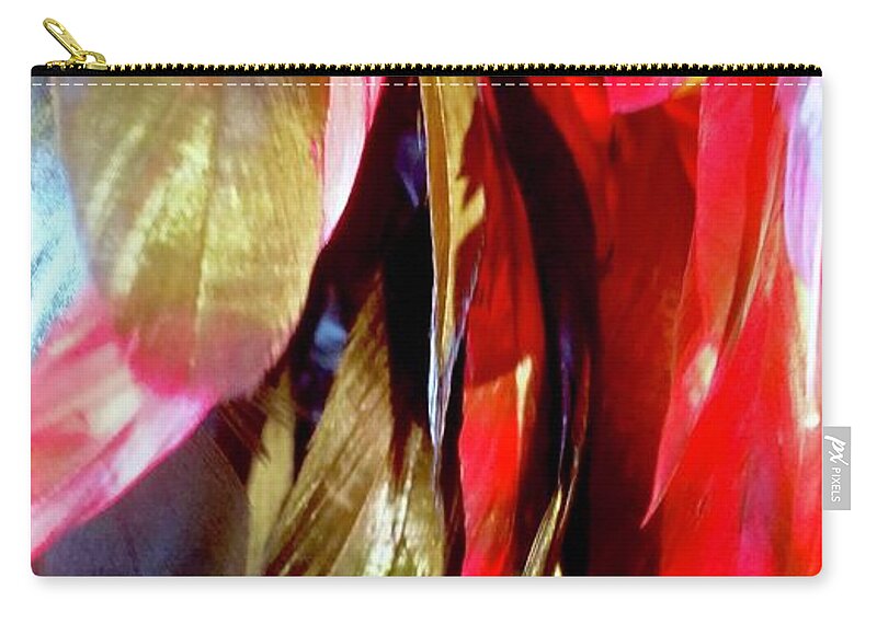 Feathers Zip Pouch featuring the photograph Feather Fashion by Alida M Haslett