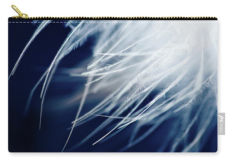 Animal Themes Zip Pouch featuring the photograph Feathers Cold by Created By Tafari K. Stevenson-howard