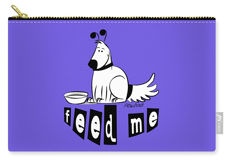 Feed Zip Pouch featuring the digital art Feed Me by Piotr Dulski